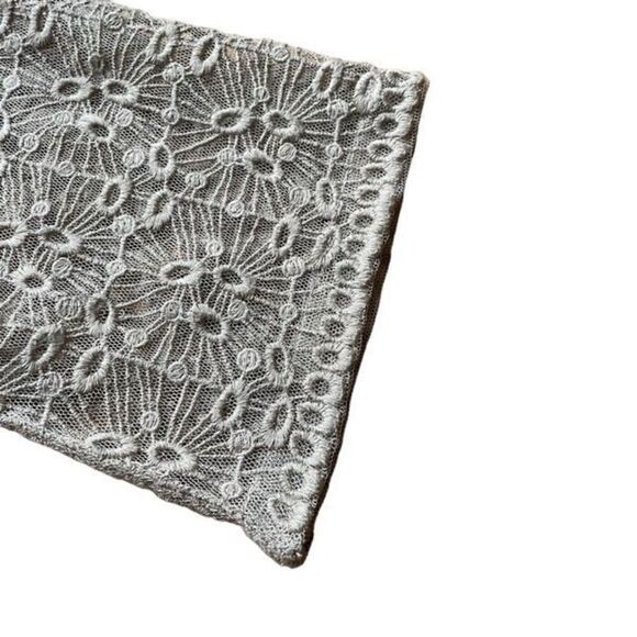 Malandrino Womens Embroidered Duster Linen Lace Dress 42 3/4 Length Sleeve Retro - Picture 3 of 10